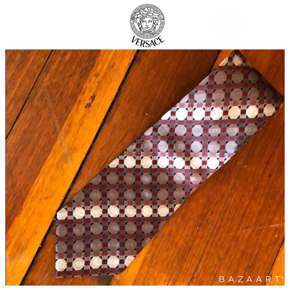 Burgundies silk Versace tie